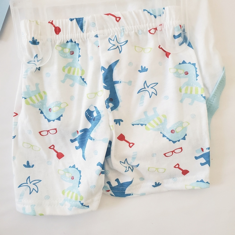 3/$25 King of the Beach 3 piece set 6-9M onsie set - Picture 3 of 3